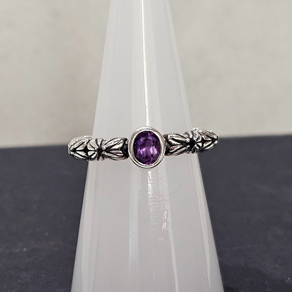Stephen Dweck Jewelry - Dweck Diamonds Amethyst and Diamond Florette Ring